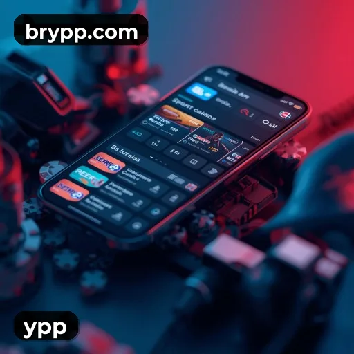 App ypp para iOS e Android — interface mobile, login biométrico e PIX integrado